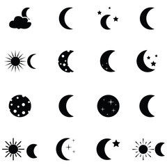 moon icon set
