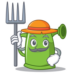 Sticker - Farmer watering can character cartoon