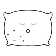 Canvas Print - pillow bed kawaii character