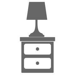 Wall Mural - bedroom lamp in drawer isolated icon