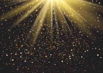 Wall Mural - festive background with stars and sparkles