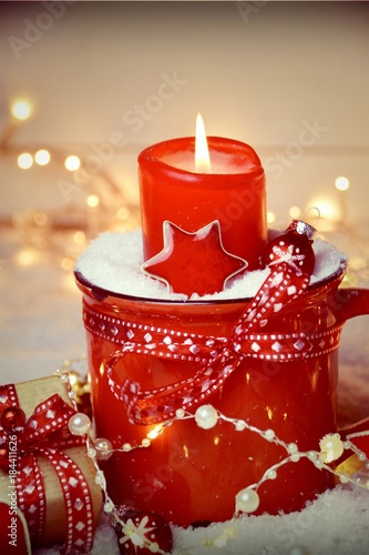 Adventskerze Grusskarte Erster Advent Buy This Stock Photo