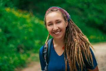 Smiling young girl in nature