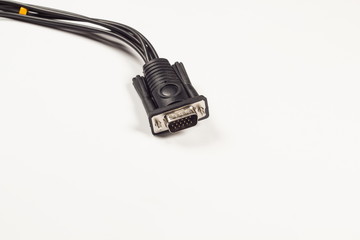 Wire VGA on white background