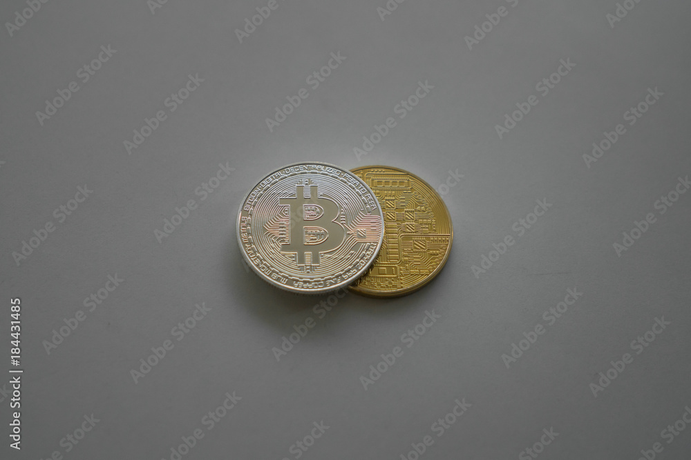 Silver and gold coins are a bit of a coin. Color filter. Virtual ...