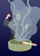 © Ellis van der Does - Georgian man making a smokey toast