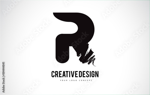 R Letter Logo Design Brush Paint Stroke Artistic Black Paintbrush Stroke Buy This Stock Vector And Explore Similar Vectors At Adobe Stock Adobe Stock