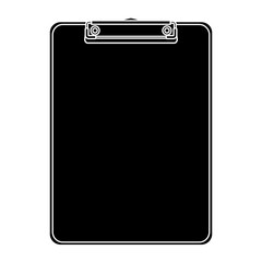 Poster - office clipboard clip stationery element blank icon vector illustration pictogram