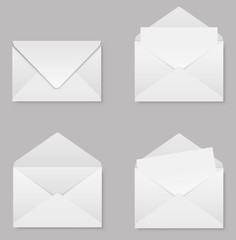 Sticker - Set of realistic envelopes mockup. Stock vector