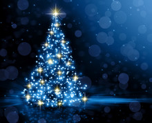 Christmas Blue Tree