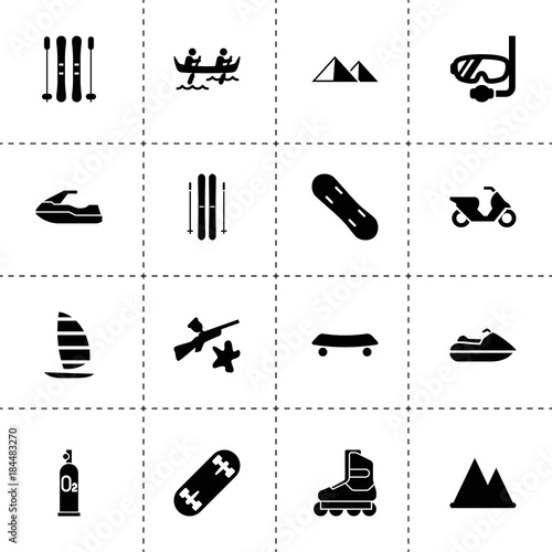 Fotografie, Obraz Extreme icons. vector collection filled extreme icons