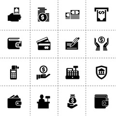 Canvas Print - Payment icons. vector collection filled payment icons