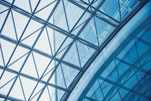 Modern Building Glass Roof Metal Frame Construction