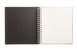 © dohee - ring binding note(diary) spread isolated on the white background.