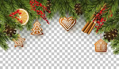 Wall Mural - traditional christmas border