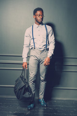 Wall Mural - Black male fashion model