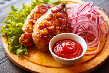 Grilled chicken fillet