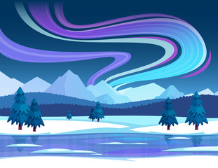 Sticker - Northern Lights Illustration