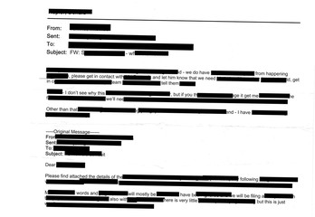 Wall Mural - Redacted email graphic resource