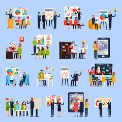 Wall Mural - Business Coaching Orthogonal People