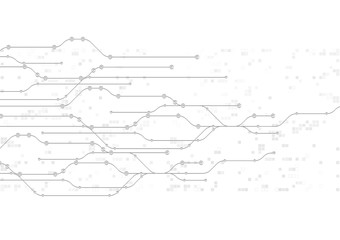 Wall Mural - vector white background abstract technology communication data science
