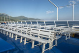 Fototapeta  - Ferry boat in the sea,passengers seats