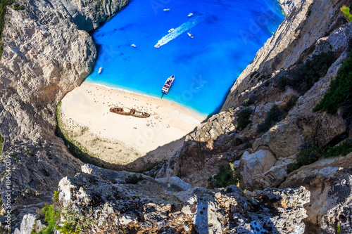 Fotografía Shipwreck beach ( Navagio ) in Zante Zakynthos Greece
