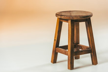 Close Up View Of Old Fashioned Wooden Chair