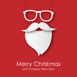 Hipster Weihnachtsmann an Fäden - Merry Christmas - Karte
