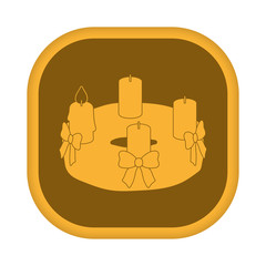 Canvas Print - App Icon gelb - Adventskranz - Erster Advent