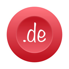 Sticker - Runder 3D Button - .de URL