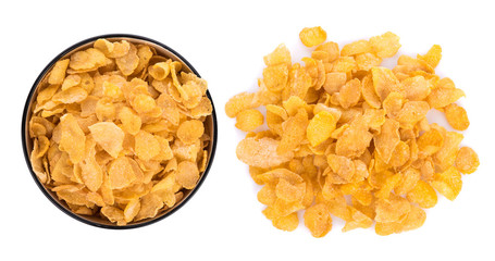 Sticker - Corn flakes isolated on white background