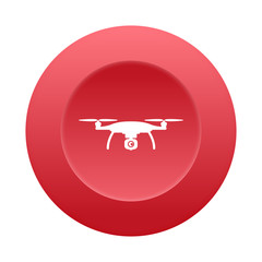 Sticker - Runder 3D Button - Quadrocopter