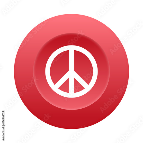 Runder 3d Button Peace Zeichen Buy This Stock Vector And