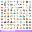 © ylivdesign - 100 career icons set, cartoon style