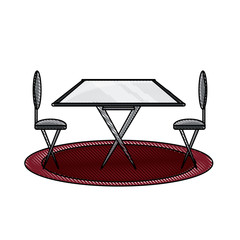 Canvas Print - dining table icon image