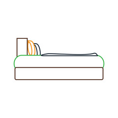 Sticker - bed with pillows icon