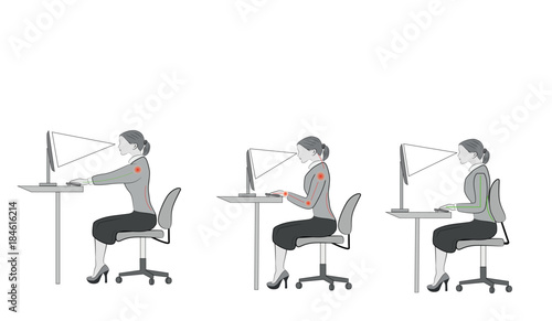 Correct Sitting At Desk Posture Ergonomics Advices For Office