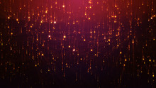 3d Illustration Abstract Falling Sparkle Rain Glamor Background For Led Screens