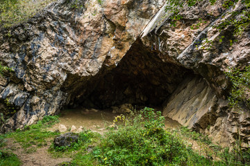 Cave near nature reserve Bialka River Gorge, Pieniny, Poland