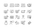 © stockgood - Simple online education linear set icon