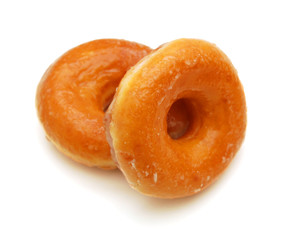 Wall Mural - sugary donut isolated on a white background