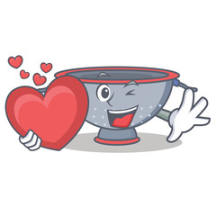 Poster - With heart colander utensil character cartoon