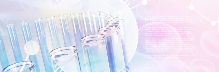 Wall Mural - composite image of dna helix interface