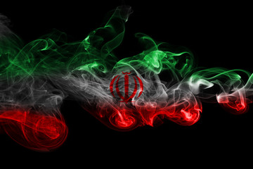 Wall Mural - Iran national smoke flag