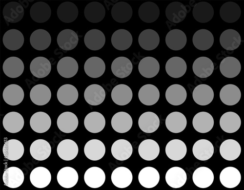 Grau weiße Punkte auf schwarz mit Farbverlauf Stock-Illustration