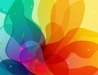 Wall Mural - Abstract colored flower background with shapes.