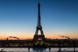 Fototapeta Boho - Beautiful morning sky and over looking Eiffel tower.