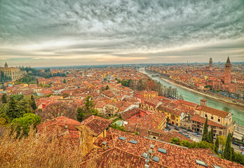 Poster - Roofs of Verona in Italy