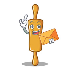 Poster - With envelope rolling pin character cartoon